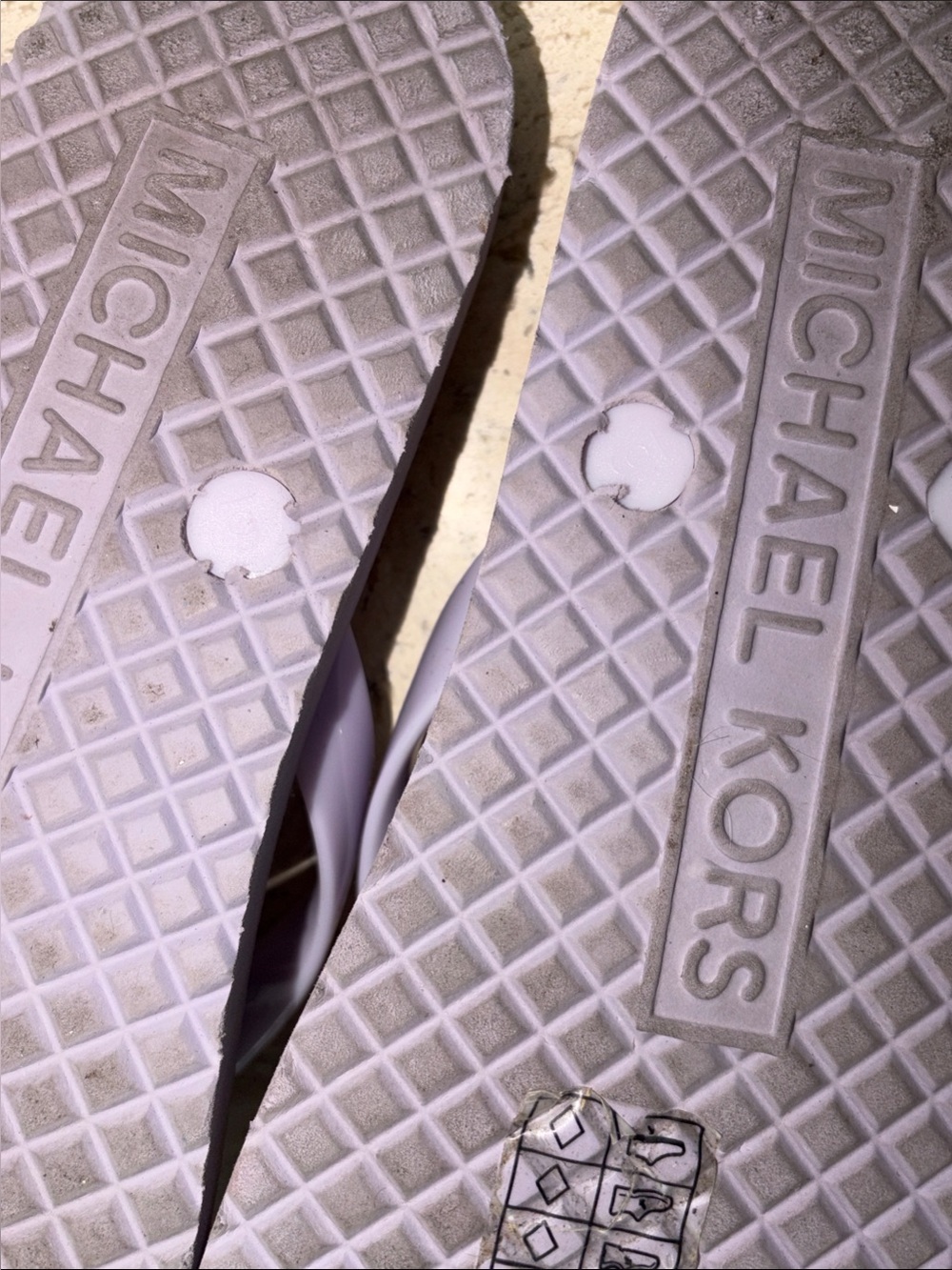 Michael Kors Lavender Logo Strap Flip Flops - Picture 5 of 7